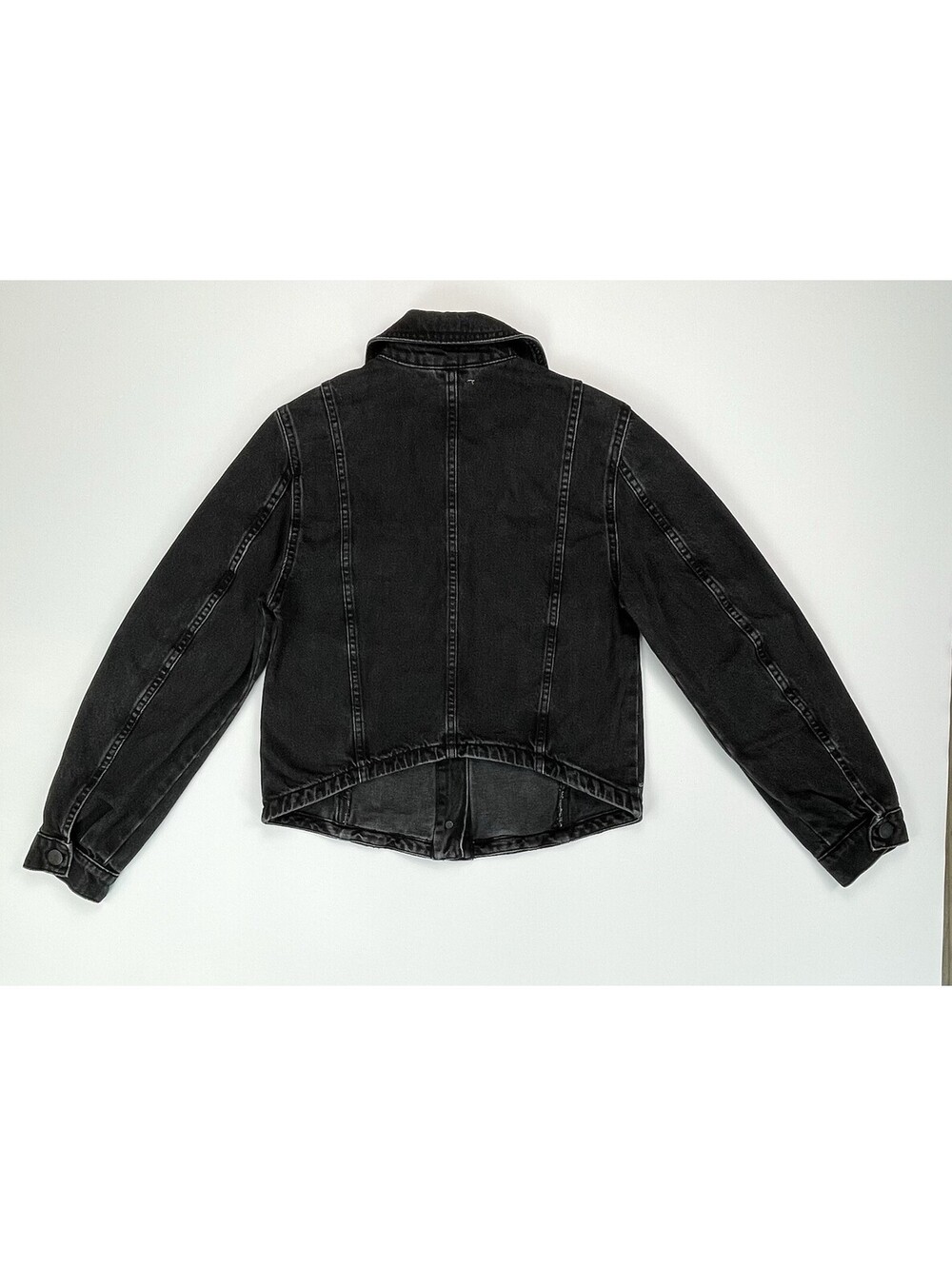 Free People We The Free Jade Denim Jacket Washed Black Cotton Trucker S - Picture 3 of 9